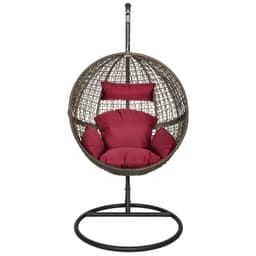 tectake Hængestol med stel 115 x 120 x 202 cm Brun