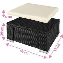 Polyrattan krakk - svart