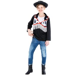 tectake Maskeraddräkt för pojke Cowboyskjorta sheriff