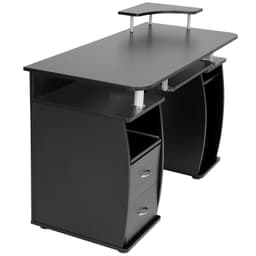 Skrivebord med tasteturhylde 115x55x87cm - sort