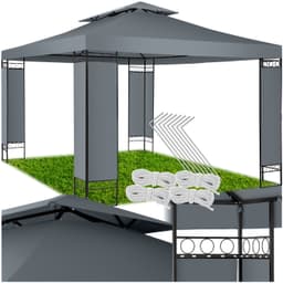 Havepavillon Leyla 3,9x2,9m - anthrazit