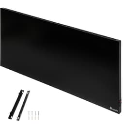 tectake Infrarødt varmepanel med termostat, Basic 140 x 60 x 4 cm Sort
