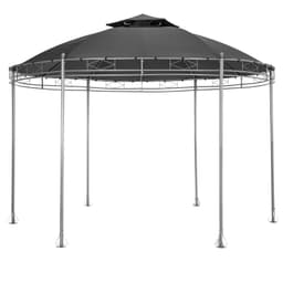 tectake Lyx-trädgårdspaviljong 350cm 350 x 350 x 280 cm Antracit