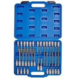 tectake Bitholdersæt med indvendig torx lang / kort med 32 dele 39 x 31 x 7 cm Blå