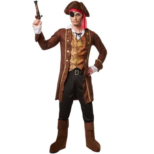Sørøverkonge kostume - L