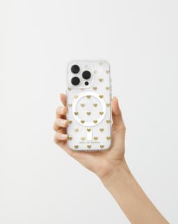 Clear Case MagSafe iPhone 12 / 12 Pro Golden Hearts