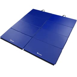 tectake Träningsmatta vikbar 240x120x5cm - blå