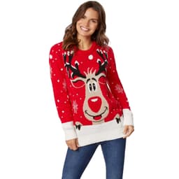 Julesweater Rudolf Rensdyr til kvinder - XXL