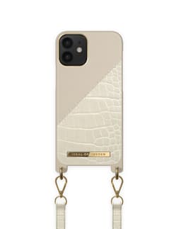 Atelier Necklace Case iPhone 12 Mini Cream Beige Croco