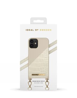 Atelier Necklace Case iPhone 12 Mini Cream Beige Croco