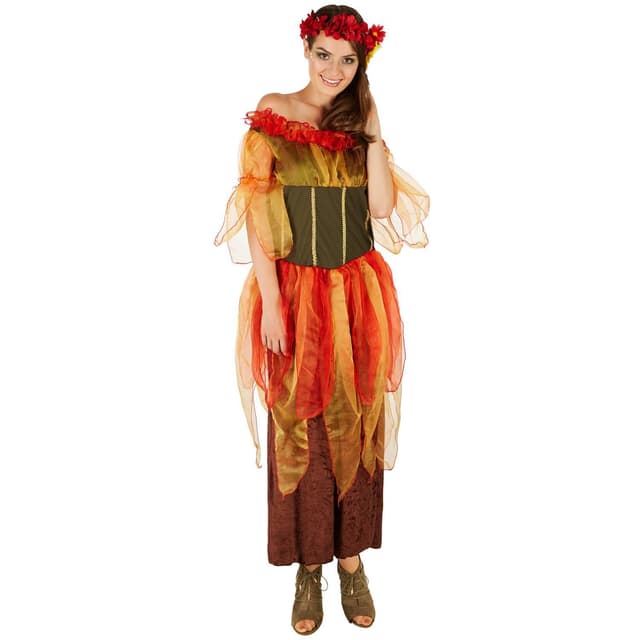 Efterårsfe kostume - L