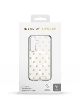 Clear Case MagSafe Galaxy S24 / S25 Golden Hearts