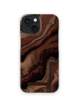 Printed Case MagSafe iPhone 15 Dark Amber Marble