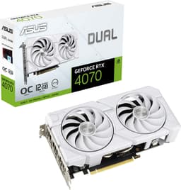 ASUS Dual GeForce RTX™ 4070 EVO White OC Edition 12GB grafikkort