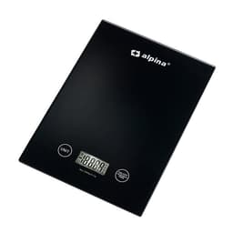 Alpina køkkenvægt 5 kg kapacitet - svart med kompakt design