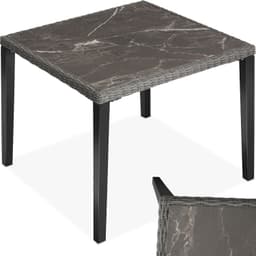 tectake Rottingbord Tarent 93,5x93,5x75cm - grå
