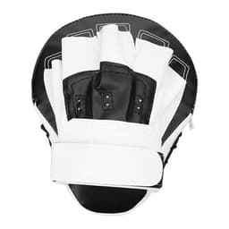 Kestävä PU-nahasta valmistettu maila, jossa on hanska ja leveä rannehihna - musta/valkoinen