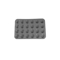 Silikone kageform - 24 kopper rund muffinform Grå