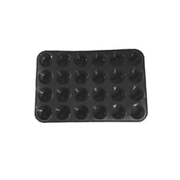 Silikonkakeform - Rund muffinsform med 24 kopper Sort