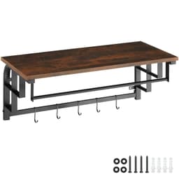 Vaateteline Westwood 66x30x27cm - Teollinen tumma puu, maalaismainen
