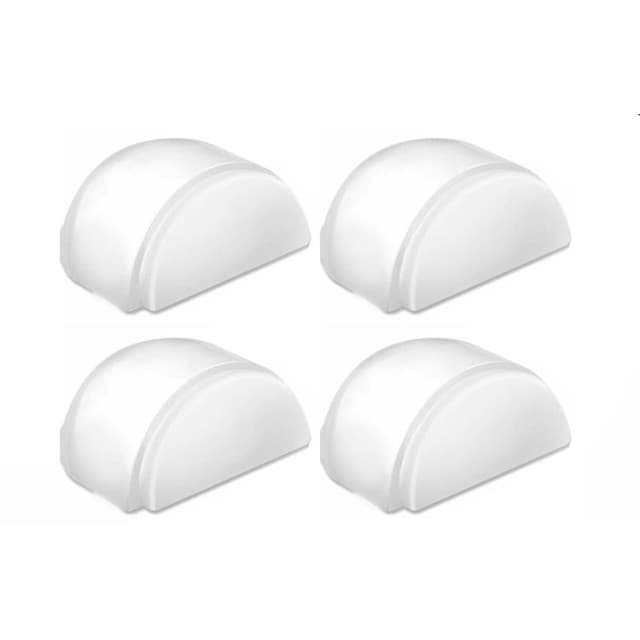 Rund självhäftande dörrstopp 4-pack Transparent