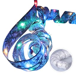 4 m Julbandsljus,  flexibel julgransdekoration Silver