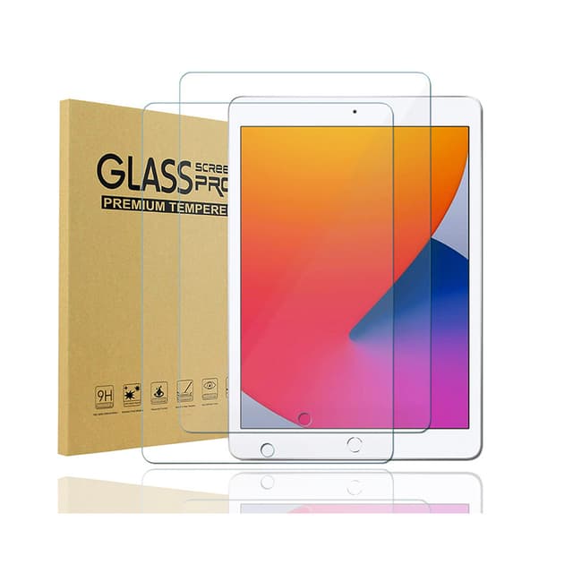 Krystallklart herdet glass skjermbeskytter for iPad (2-pack) iPad 7/8/9 10,2 tommer