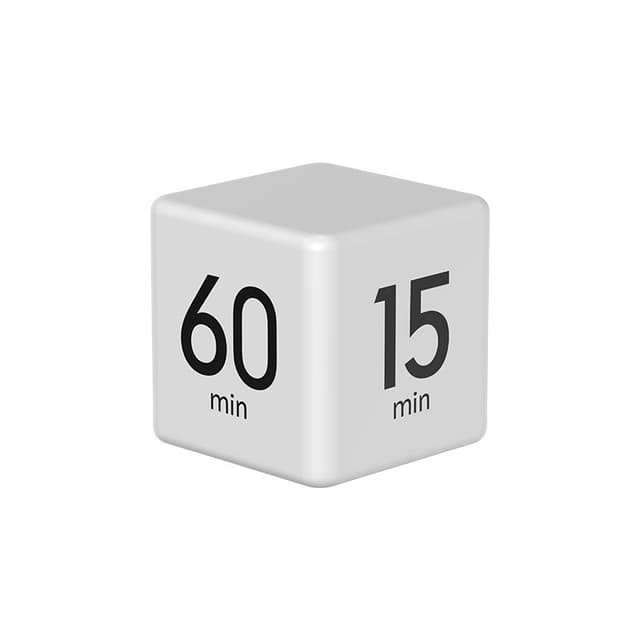 LCD Display Cube Timer Hvit