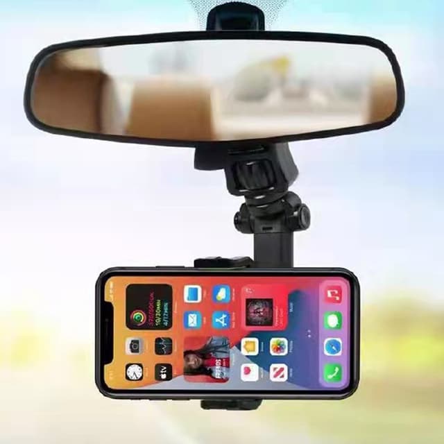Mobiltelefonholder for bakspeil i bilen Grå