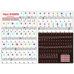 Note-etiketter for piano / keyboard med 88/61/54/49 tangenter