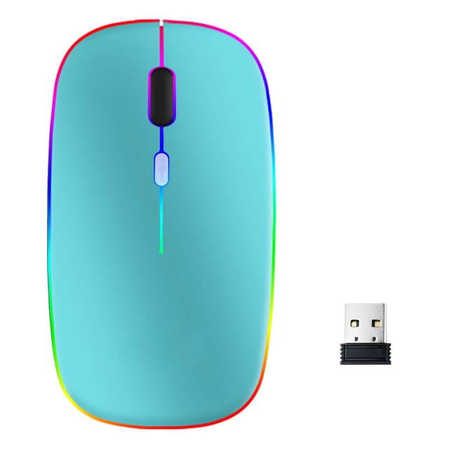 Trådlös Bluetooth-Mus USB-laddning Blå