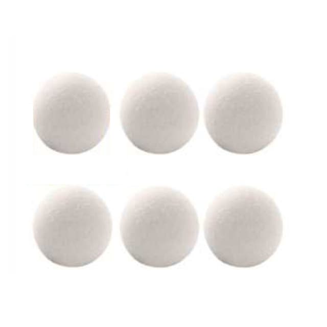 Ulltørkekuler 3 cm 6-pak Hvit S