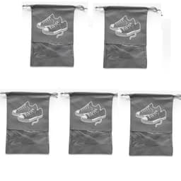 Skopåsar med dragsko och fönster 5-pack Grå
