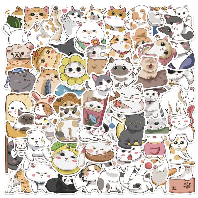 Kattklistermärken 62-pack Flerfärgad