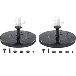 2 Pack Suihkulähde aurinkokennoilla 16 cm - Aurinkokennolähde/vesilähde