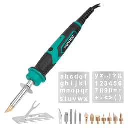 VONROC Pyrografi pen - Træbrændingspen - Loddekolbe - 30W | Inkl. 16 dele  tilbehør