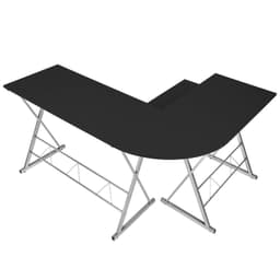 Kulmapöytä tietokonepöytä - musta