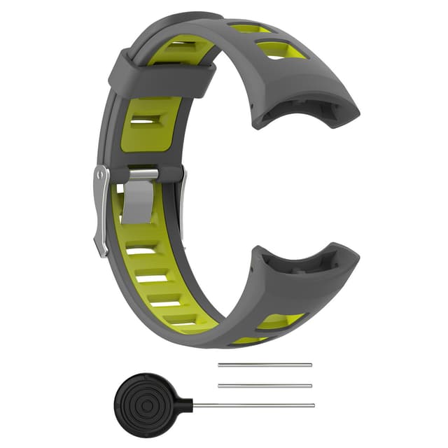 Silikone urrem til Suunto Quest/M1/M2/M4/M5 Grey+Green