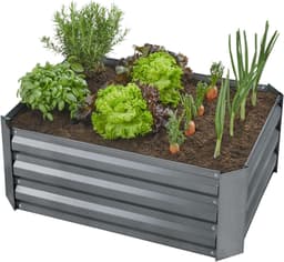 Blomsterkasse Valeriana 140L 80x60x30cm - grå