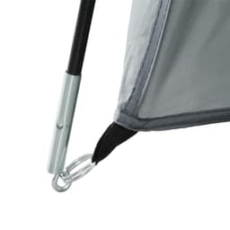 tectake Familietelt 6 personer Woodstock 480 x 350 x 195 cm Lysegrå/Mørkegrå