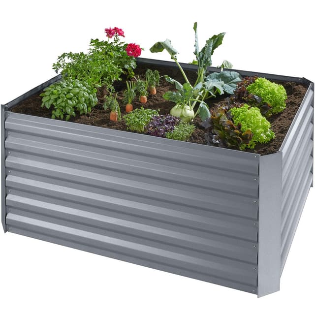 Højbed Salvia galvaniseret 120x90x57cm - sølv