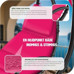 Hengestol med soltak Maja - pink