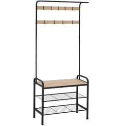 tectake Garderobeskab 73.5 x 36 x 184 cm Industrielt Lyst Træ, Egetræ Sonoma