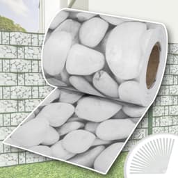 Pvc strimler balkongbeskyttelse - 70 m,marmor grus