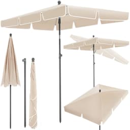 Parasoll Vanessa 200x125 høydejusterbar og vippbar - beige