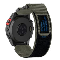 22 mm klokkebånd for Garmin Quatix 7 Pro/FeniX/Fenix 6/Fenix 5 størrelse M Nylon Grey