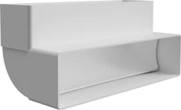 Witt IT004 90° vertikalt buet ventilasjonsrør 220x55 mm