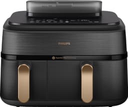 Philips 5000 Series Dual Basket airfryer med damp NA552/00 (sort)