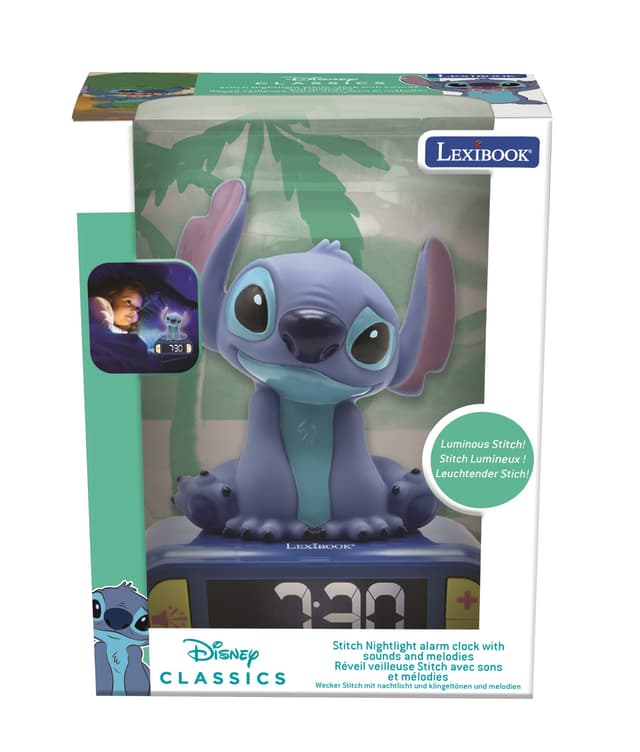 Disney Stitch Väckarklocka med nattljus och ljud