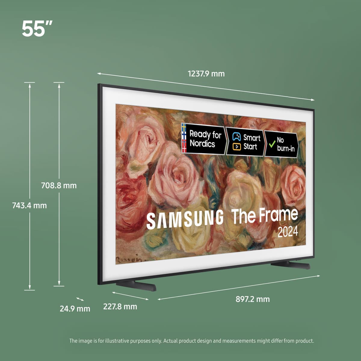 Samsung 55” The Frame 4K QLED Smart TV (2024) - Elkjøp